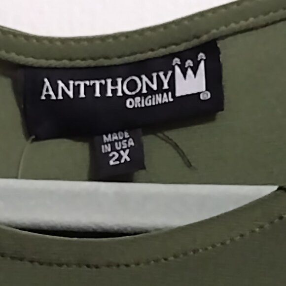 NWT-Antthony Originals: 2-Piece Pull-on Pant Set, Size 2X, Olive Green - Picture 9 of 11